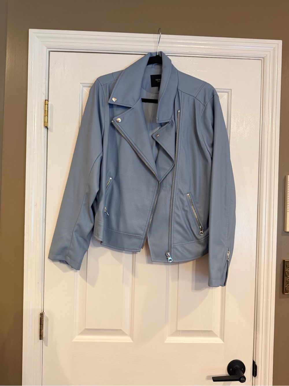 Torrid Light Blue Moto Jacket